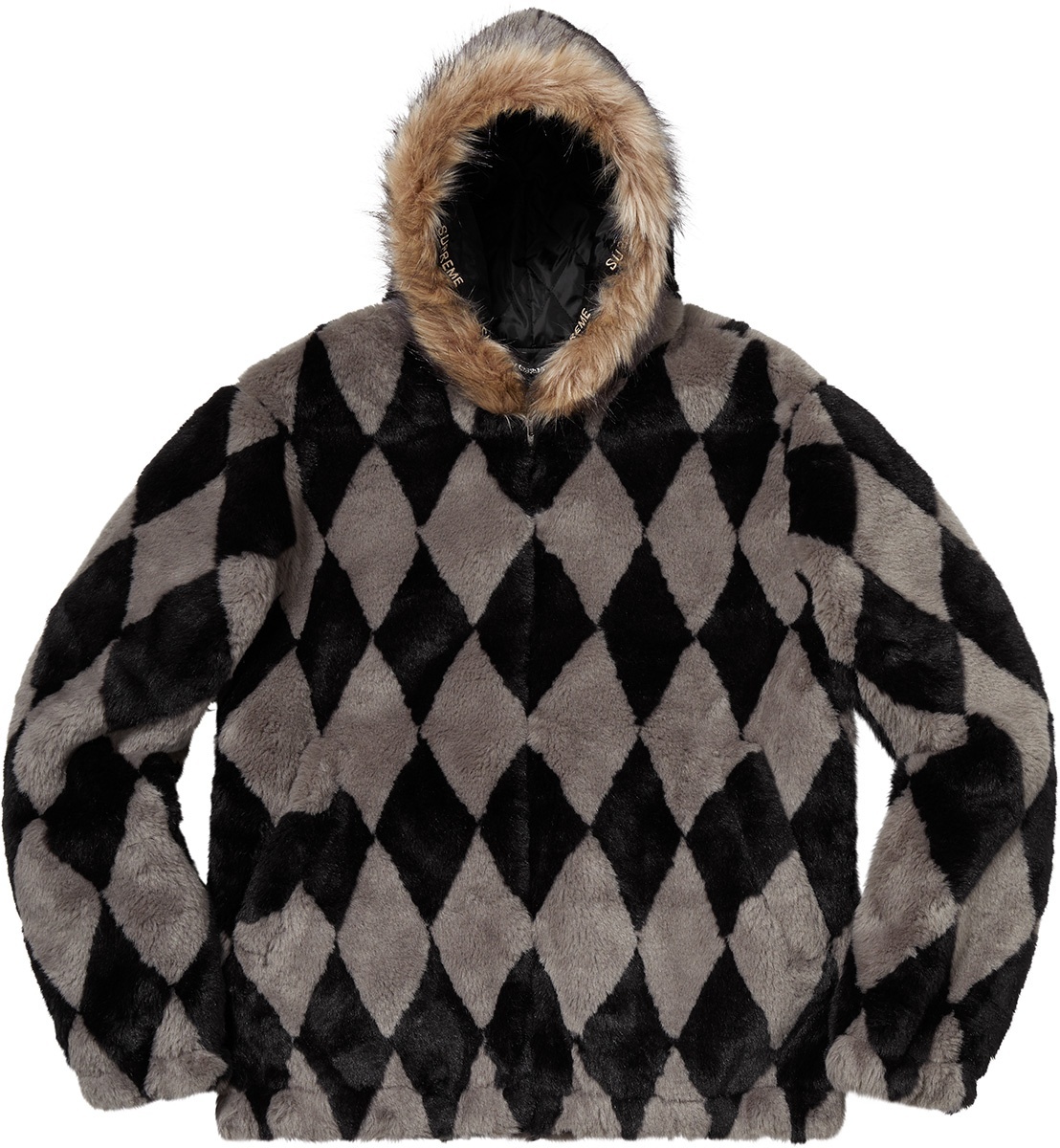 Diamond Faux Fur Jacket view 6